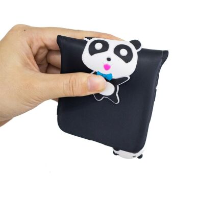 Силіконовий (TPU) чохол UniCase 3D Pattern для Samsung Galaxy A7 2018 (A750) - Panda with Blue Bowknot
