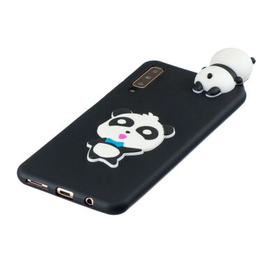 Силіконовий (TPU) чохол UniCase 3D Pattern для Samsung Galaxy A7 2018 (A750) - Panda with Blue Bowknot