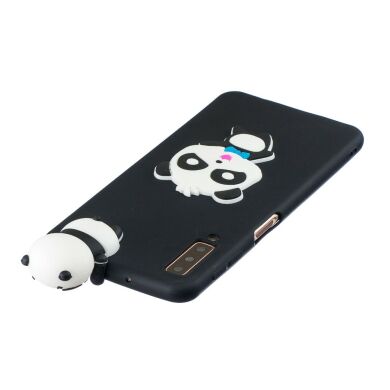 Силіконовий (TPU) чохол UniCase 3D Pattern для Samsung Galaxy A7 2018 (A750) - Panda with Blue Bowknot