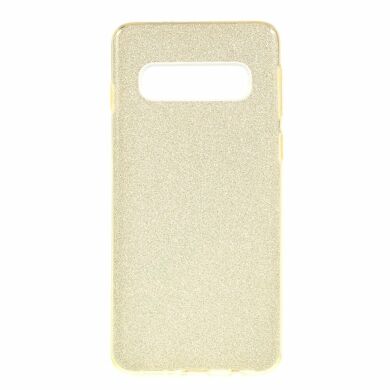 Силиконовый (TPU) чехол UniCase Glitter Cover для Samsung Galaxy S10 Plus (G975) - Gold