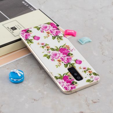 Силиконовый (TPU) Deexe LumiCase для Samsung Galaxy A6+ 2018 (A605) - Blooming Flower