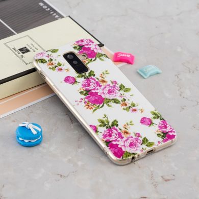 Силиконовый (TPU) Deexe LumiCase для Samsung Galaxy A6+ 2018 (A605) - Blooming Flower