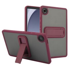 Защитный чехол Deexe Crystal Kickstand для Samsung Galaxy Tab A9 (X110/115) - Wine Red