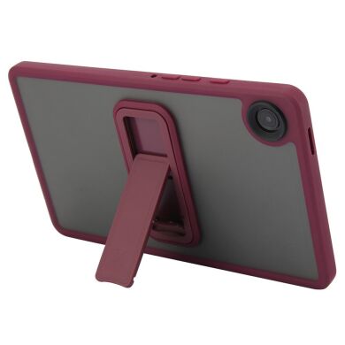 Защитный чехол Deexe Crystal Kickstand для Samsung Galaxy Tab A9 (X110/115) - Wine Red