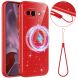 Захисний чохол Deexe Glitter Case with MagSafe для Samsung Galaxy S26 (S942) - Red