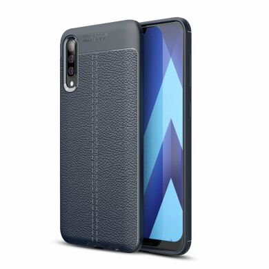 Захисний чохол Deexe Leather Cover для Samsung Galaxy A50 (A505) - Dark Blue