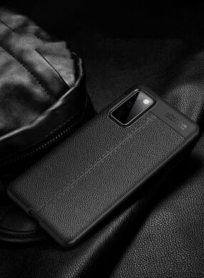 Защитный чехол Deexe Leather Cover для Samsung Galaxy S20 FE (G780) - Black