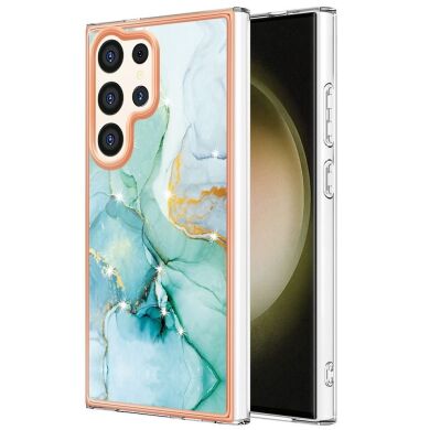 Защитный чехол Deexe Marble Style для Samsung Galaxy S24 Ultra - Green