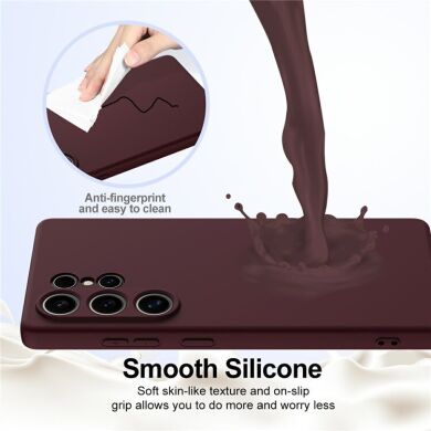 Захисний чохол Deexe Silicone Case with MagSafe для Samsung Galaxy S25 Ultra (S938) - Dark Blue