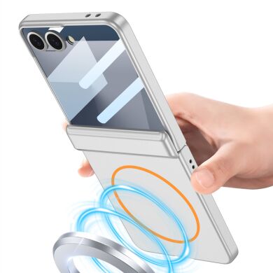 Защитный чехол GKK Magnetic Shell для Samsung Galaxy Flip 7 - Silver