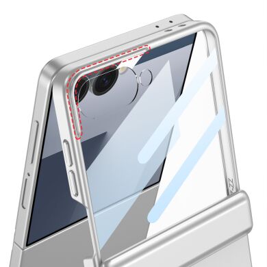 Защитный чехол GKK Magnetic Shell для Samsung Galaxy Flip 7 - Silver
