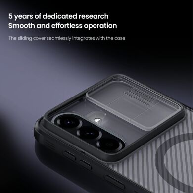 Захисний чохол NILLKIN CamShield Pro Magnetic (Clear Version) для Samsung Galaxy A57 (A576) - Transparent Black