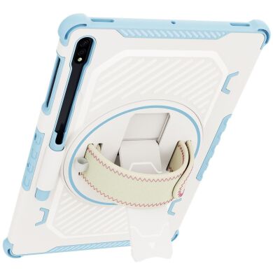 Защитный чехол Reframe Kickstand Strap для Samsung Galaxy Tab S7 FE / S7 Plus / S8 Plus / S9 Plus (T730/736/800/806/970/975/810/816) - Blue