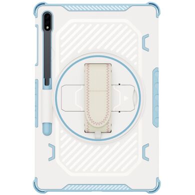 Защитный чехол Reframe Kickstand Strap для Samsung Galaxy Tab S7 FE / S7 Plus / S8 Plus / S9 Plus (T730/736/800/806/970/975/810/816) - Blue