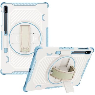 Защитный чехол Reframe Kickstand Strap для Samsung Galaxy Tab S7 FE / S7 Plus / S8 Plus / S9 Plus (T730/736/800/806/970/975/810/816) - Blue