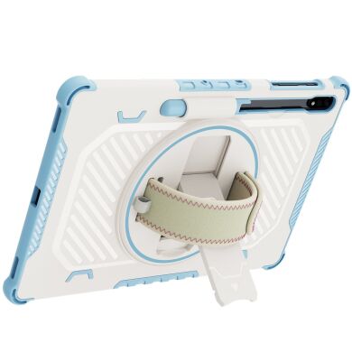 Защитный чехол Reframe Kickstand Strap для Samsung Galaxy Tab S7 FE / S7 Plus / S8 Plus / S9 Plus (T730/736/800/806/970/975/810/816) - Blue