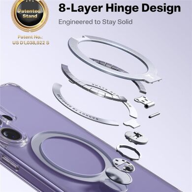 Защитный чехол TORRAS Ostand Q3 Spin (with MagSafe) для Samsung Galaxy S26 Ultra - Transparent