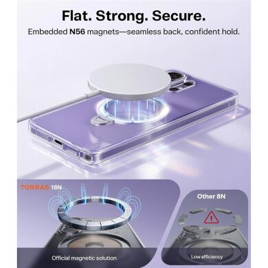 Защитный чехол TORRAS Ostand Q3 Spin (with MagSafe) для Samsung Galaxy S26 Ultra - Transparent