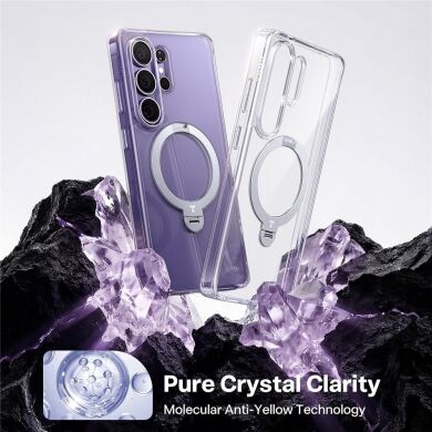 Защитный чехол TORRAS Ostand Q3 Spin (with MagSafe) для Samsung Galaxy S26 Ultra - Transparent