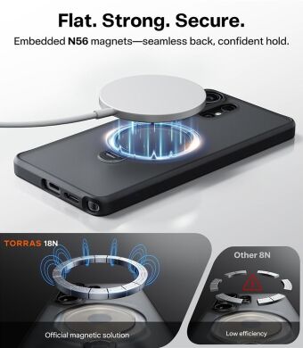 Защитный чехол TORRAS Ostand Q3 Spin (with MagSafe) для Samsung Galaxy S26 Ultra - Transparent