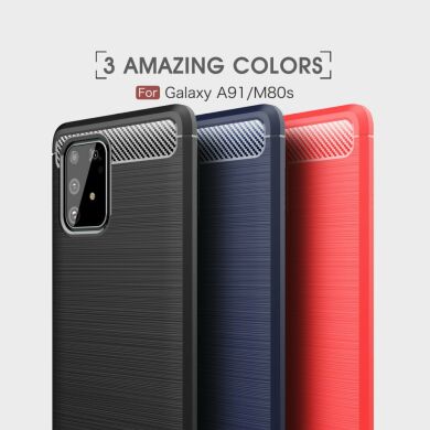 Захисний чохол UniCase Carbon для Samsung Galaxy S10 Lite (G770)- Red