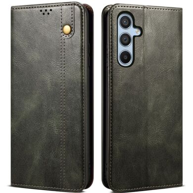 Защитный чехол UniCase Leather Wallet для Samsung Galaxy S24 FE (S721) - Green