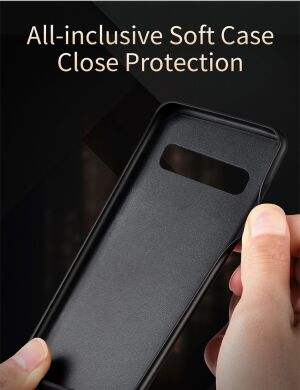 Защитный чехол X-LEVEL Leather Back Cover для Samsung Galaxy S10 Plus (G975) - Black