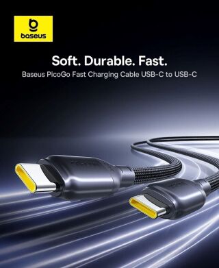 Кабель Baseus PicoGo Type-C to Type-C 240W (2m) E0423301 - Black