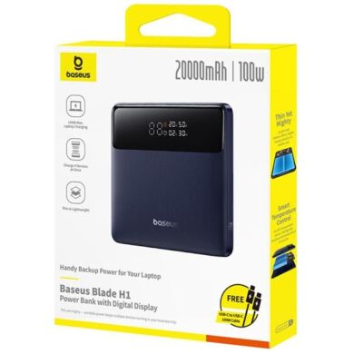 Внешний аккумулятор Baseus Blade H1 100W (20000mAh) PPBLD100HD - Black
