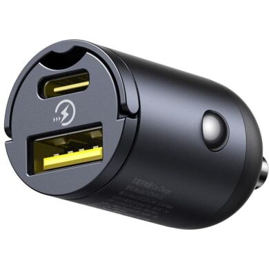 Автомобільний зарядний пристрій Baseus Tiny Star Mini 30W (USB + Type-C) C00035001121-02 - Black
