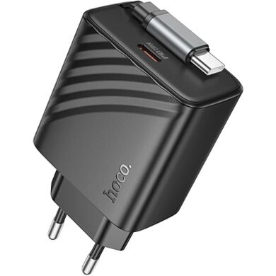 Сетевое зарядное устройство Hoco N57 PD20W (Type-C) + кабель Type-C - Black