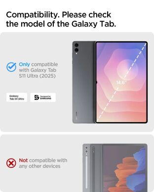Защитный чехол Spigen Tough Armor Pro для Samsung Galaxy Tab S11 Ultra (X930/X936) ACS10218 - Black