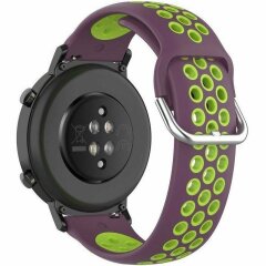 Ремінець Deexe Dual Color для годинників з шириною кріплення 20мм - Purple / Green