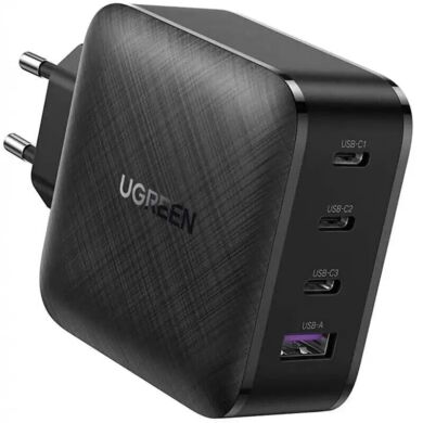 Мережевий зарядний пристрій UGREEN CD224 65W 4Ports GaN USB C Charger - Black