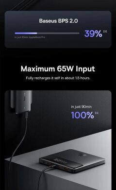 Внешний аккумулятор Baseus Blade H1 100W (20000mAh) PPBLD100HD - Black