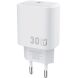 Сетевое зарядное устройство WIWU G008 Essen PD30W GaN (Type-C) - White. Фото 1 из 12