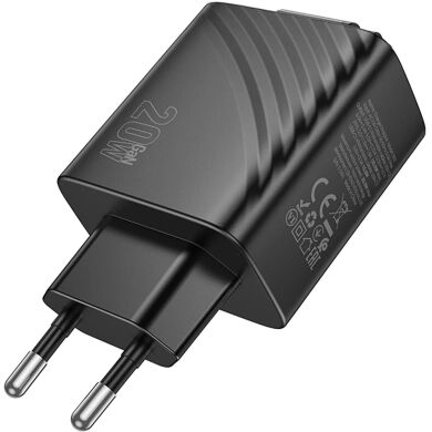 Сетевое зарядное устройство Hoco N57 PD20W (Type-C) + кабель Type-C - Black