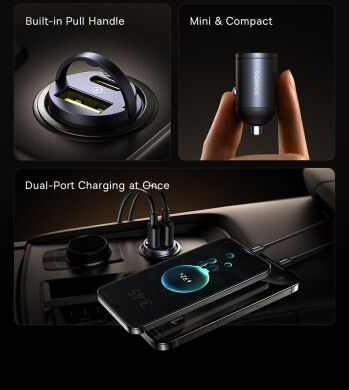 Автомобільний зарядний пристрій Baseus Tiny Star Mini 30W (USB + Type-C) C00035001121-02 - Black