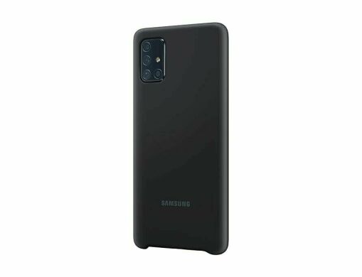 Силиконовый чехол Silicone Cover для Samsung Galaxy A71 (A715) EF-PA715TBEGRU - Black
