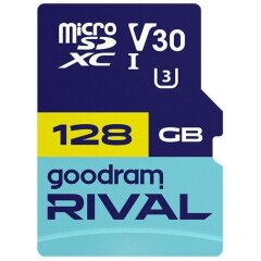 Картка пам&rsquo;ятi GOODRAM MicroSDXC Rival 128GB V30 UHS I U3 R100 + адаптер (GGSM3AA-1280R12)