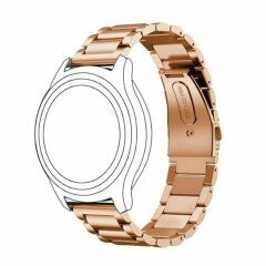 Ремінець Deexe Stainless Steel для годинників з шириною кріплення 22мм - Rose Gold