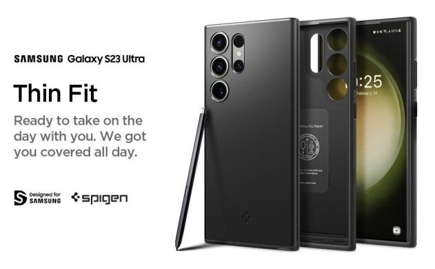 Защитный чехол Spigen (SGP) Thin Fit для Samsung Galaxy S23 Ultra (S918) - Abyss Green