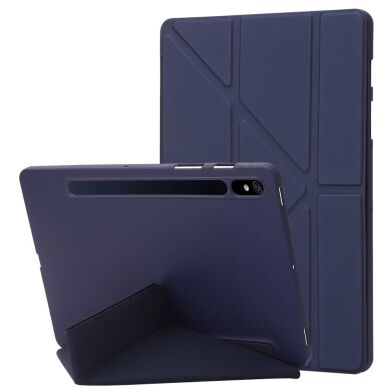 Чехол Deexe Origami Series для Samsung Galaxy Tab S9 (X710/716) - Dark Blue