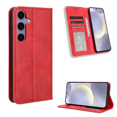 Чехол Deexe Retro Style для Samsung Galaxy S25 FE (S731) - Red