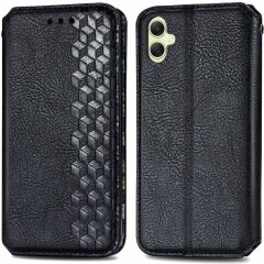 Чохол Deexe Rhombus Wallet для Samsung Galaxy A05 (A055) - Black