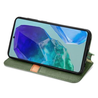 Чохол Deexe Rhombus Wallet для Samsung Galaxy A16 (A165) - Green