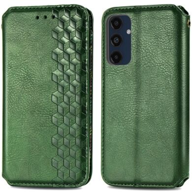 Чохол Deexe Rhombus Wallet для Samsung Galaxy A16 (A165) - Green