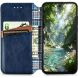 Чохол Deexe Rhombus Wallet для Samsung Galaxy S26 FE - Blue