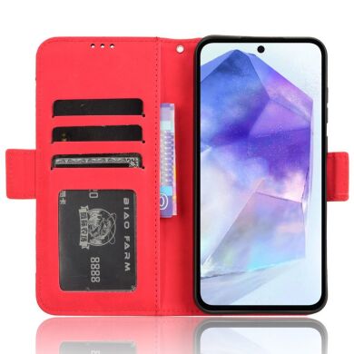 Чехол Deexe Wallet Stand для Samsung Galaxy A35 (A356) - Red