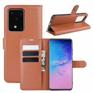 Чехол-книжка Deexe Book Type для Samsung Galaxy S20 Ultra (G988) - Brown